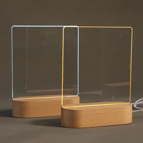 ZSUKO™ Glow Write Wooden Message Board LED Lamp