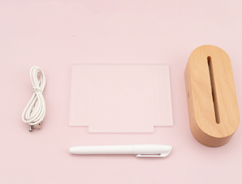 ZSUKO™ Glow Write Wooden Message Board LED Lamp